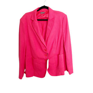 NWT Basler Women's Pink 100% Cotton Blazer Feminine Workwear Office Size XL $199